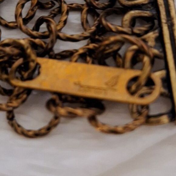 A Vintage Chainmail Bracelet Cuff Steampunk Grunge Industrial Heavy Metal - Picture 5 of 8